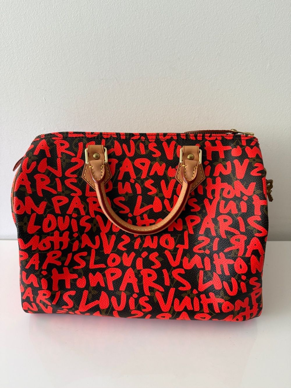 LOUIS VUITTON x Stephen Sprouse Monogram Graffiti Speedy 30 - Orange Handbag Bag - Picture 6 of 16